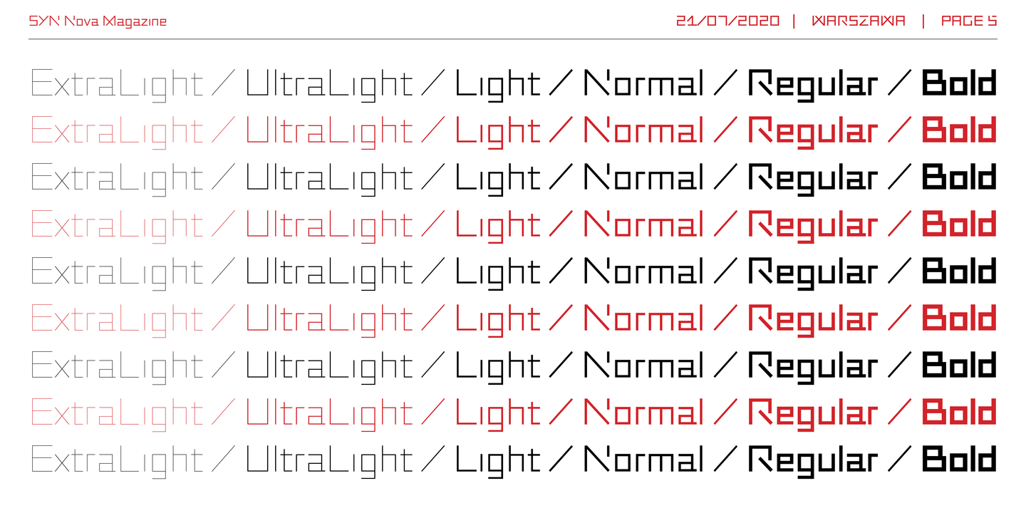 Ejemplo de fuente SYN Nova Ultra Light